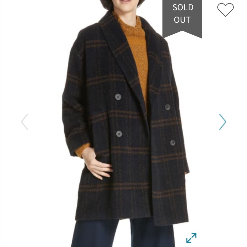 Eileen Fisher Double Breasted Wool Coat